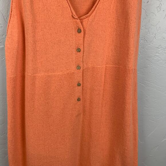 Free People Beach Bailey Maxi Dress Womens Large Orange Knit Sweater NWT - Picture 4 of 8